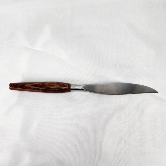 Mid Century Mode Danish Sheffield England‎ Teak Wood Handled 3-Piece Set - Picture 5 of 9